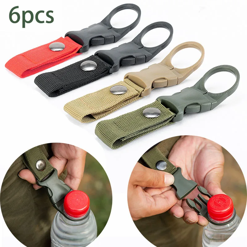Outdoor Camping Water Tank - 6pcs Camping Webbing Buckle Hook Water