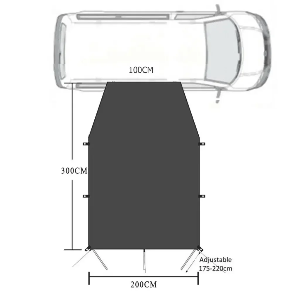 Outdoor Camping Jeep - Car Shelter Shade Camping Side Car
