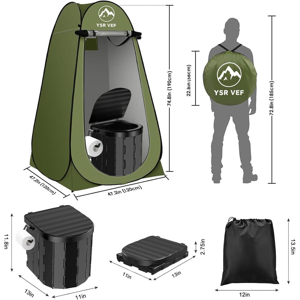 Portable Toilet Kit, Camping T - огляд і ціна Outdoor Camp