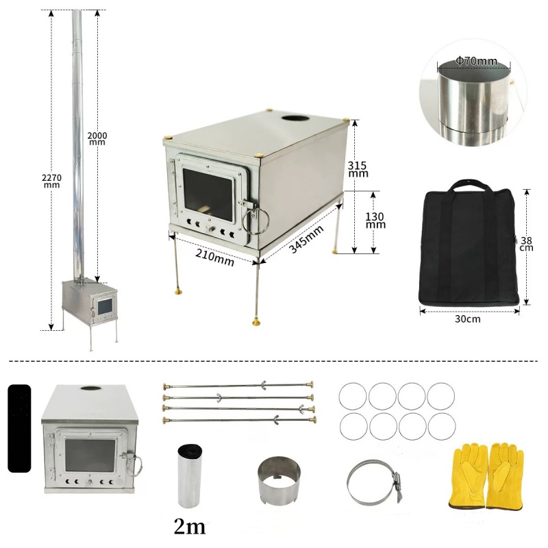 Foldable  Tent Stove Lightweig - огляд і ціна Outdoor Camping Stove Wood