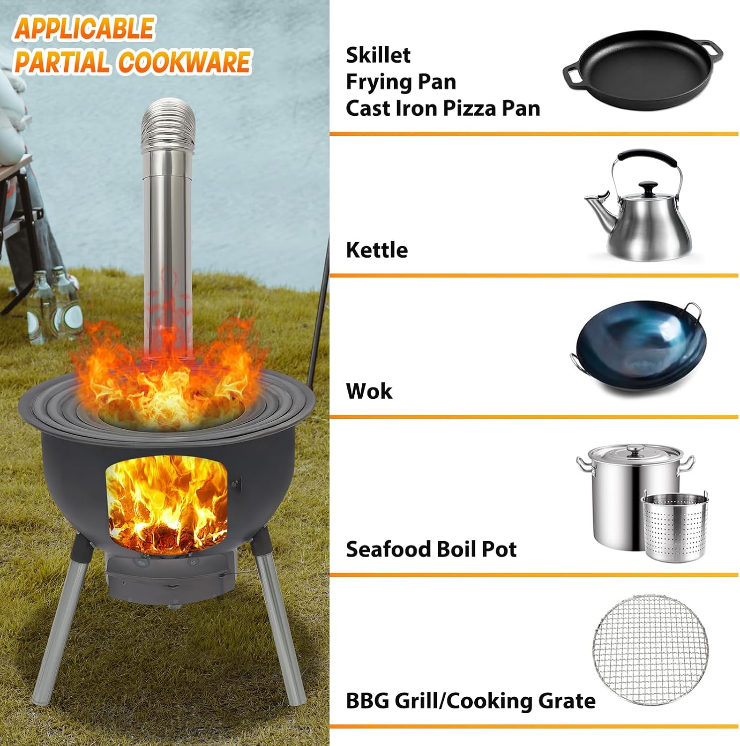 Portable Wood Burning Rocket S - огляд і ціна Outdoor Camping Stove Wood