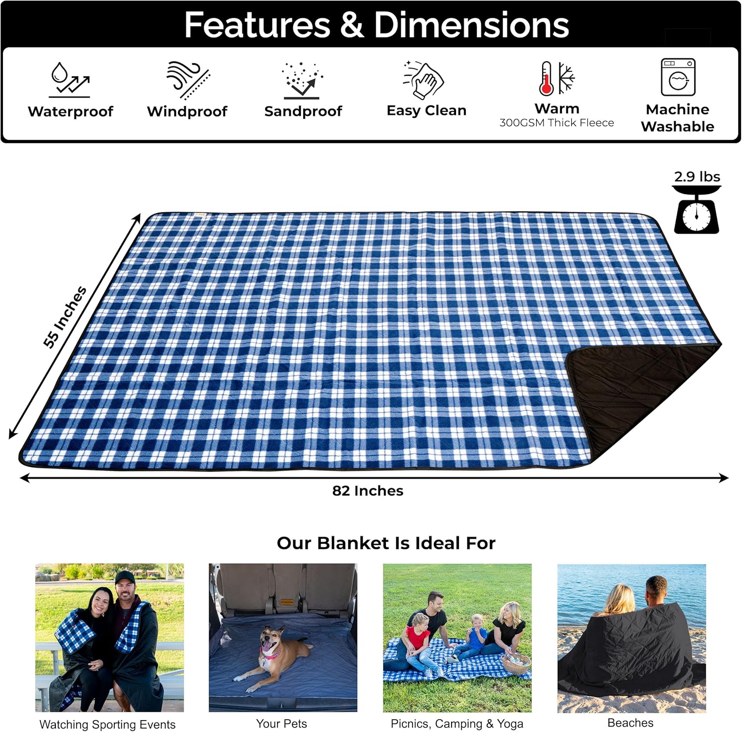 Large Waterproof Outdoor Blank - огляд і ціна Outdoor Camping Blanket