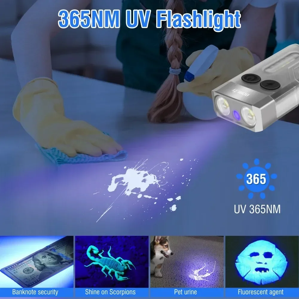 BORUiT V10 Keychain UV LED EDC - огляд і ціна Outdoor Camping Glamping