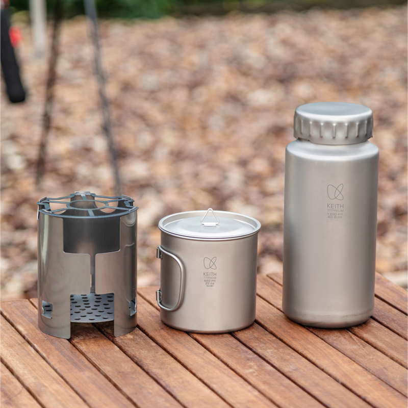 KEITH Pure Titanium Nesting Ca - огляд і ціна Outdoor Camping Stove Wood