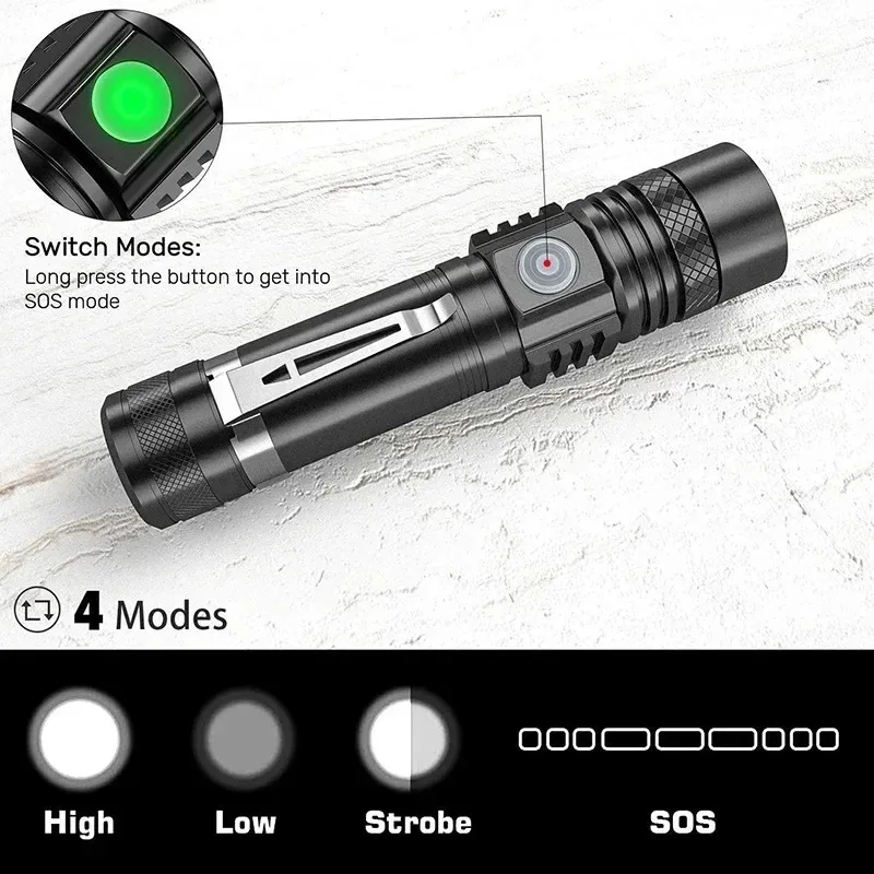 T6 LED Rechargeable Flashlight - огляд і ціна Outdoor Camping Glamping