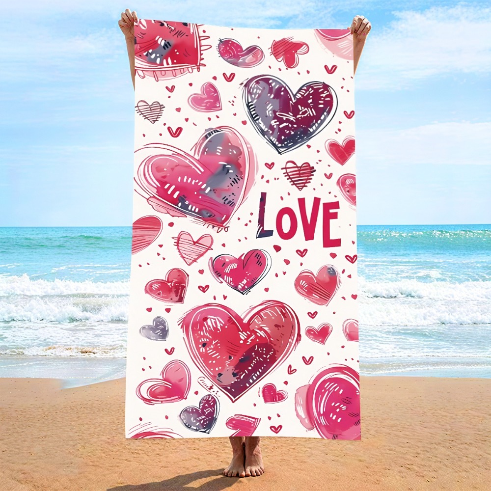 Heart Symbol Bath Towel 27x55i - огляд і ціна Outdoor Camping Blanket